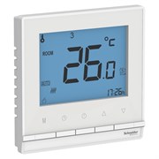 Термостат электронный для теплого пола с датчиком от+5до+35°C, 16A (белый)  ATLAS design  Schneider electric